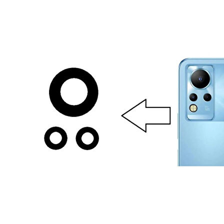 İnfinix Note 12 4G İle Uyumlu Kamera Camı  X663