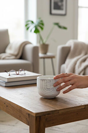 El Yapımı Dekoratif Taş Tozu Mum Kutu Modern ve Şık Takı Kutusu Kokulu Mum Saksı Organizer