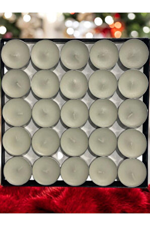 Tealight 50li Mum Parti Ve Özel Günler Için Uygun 1 Saat Tealight Kına 35 Mm Çap 12 Mm Boy