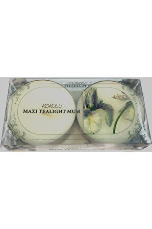 Mum Maxi Tealight 2'li Kokulu Uzun Süreli Işık Ve Sıcaklık Keyfi