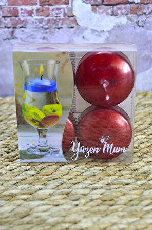 Yüzen mum 4 lü 35 gr 4 saat yanar