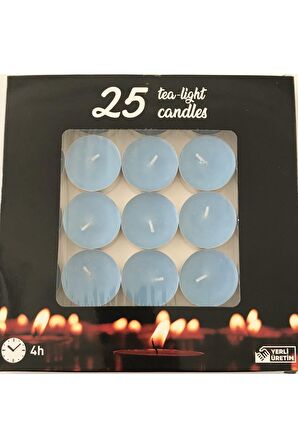 25 Adet 10 gr Mor Renk Tealight Mum Kokulu Özel Günler Parti