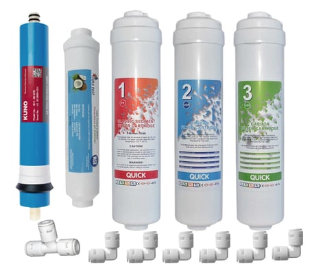 Ihlas Aura Cebilon Plus Uyumlu Su Arıtma Cihazı 12 Inç Inline 5'li Membranlı Filtre Seti