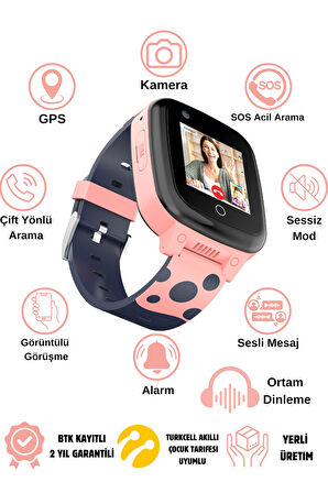 İNO25 Uz Akıllı Çocuk Saati Sim Kartlı Ve Görüntülü Görüşme Gps Özellikli(BTK KAYITLI-YERLİ ÜRETİM)