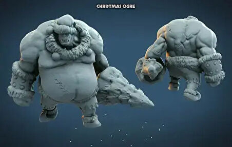 Yılbaşı Christmas Ogre Figürü - 10 cm