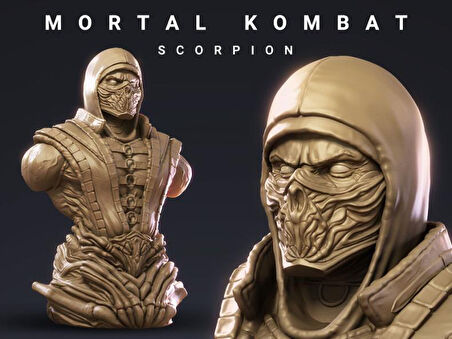 Mortal Kombat 'Scorpion' Büst Figürü - 15 cm