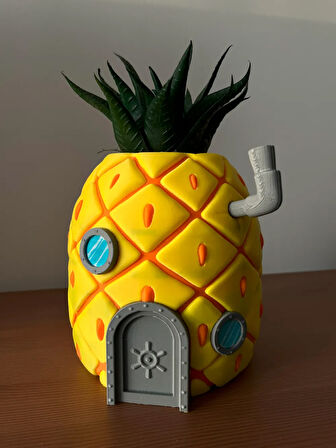 Sünger Bob (Sponge Bob) Ananas Şeklinde Saksı