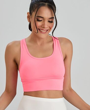 Aurafit Arkası Halter Kesim U Yaka Spor Sütyeni/Büstiyer/Croptop-9041