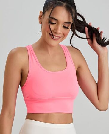 Aurafit Arkası Halter Kesim U Yaka Spor Sütyeni/Büstiyer/Croptop-9041