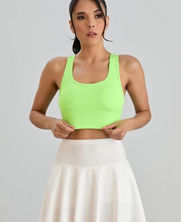 Aurafit Arkası Halter Kesim U Yaka Spor Sütyeni/Büstiyer/Croptop-9041