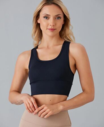 Aurafit Arkası Halter Kesim U Yaka Spor Sütyeni/Büstiyer/Croptop-9041