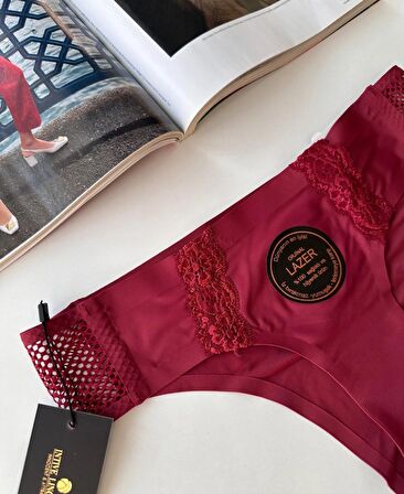 Orijinal Lazer Kesim Üstün Kalite Spandex Invisible Dikişsiz Dantelli Slip- 2804