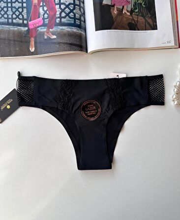 Orijinal Lazer Kesim Üstün Kalite Spandex Invisible Dikişsiz Dantelli Slip- 2804