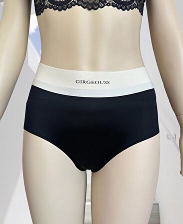 Alina Dikişsiz İz Yapmaz Yüksek Bel Üstün Kalite Beli Yazılı Hafif Slip