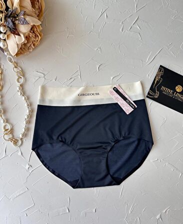 Alina Dikişsiz İz Yapmaz Yüksek Bel Üstün Kalite Beli Yazılı Hafif Slip