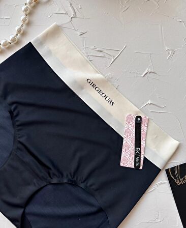 Alina Dikişsiz İz Yapmaz Yüksek Bel Üstün Kalite Beli Yazılı Hafif Slip