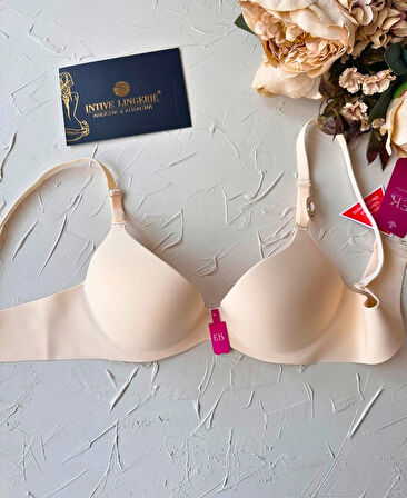 Intive Lazer Kesim Dikişsiz Hafif Destekli İz Yapmaz Balenli İnce Askılı Sütyen