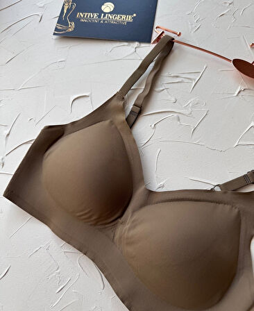 Carma İthal Balensiz Dikişsiz İce-Silk Yarı Push-up İnce Askılı Sütyen