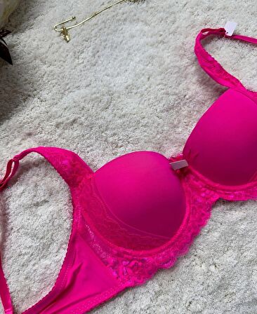 FK Lingerie Dantelli Push-up Balenli İthal Kaliteli Sütyen (Fırsat Ürünü)- 189