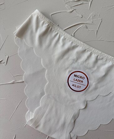 Mikro Lazer Kaşkorse Fitilli Kumaş Normal Bel Dikişsiz Slip/Külot