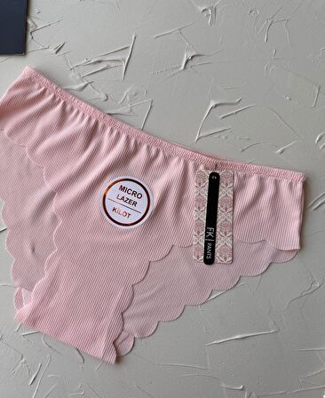 Mikro Lazer Kaşkorse Fitilli Kumaş Normal Bel Dikişsiz Slip/Külot