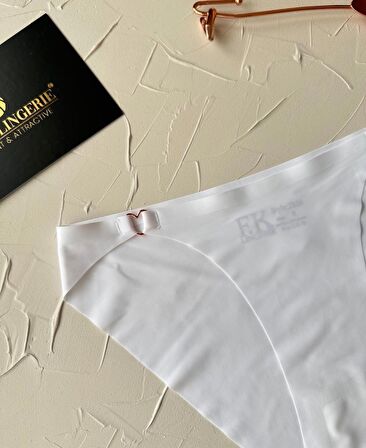 Lovely Kalp Aksesurlı Orijinal Lazer Kesim Dikişsiz İthal Külot/Slip-2810