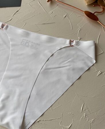 Lovely Kalp Aksesurlı Orijinal Lazer Kesim Dikişsiz İthal Külot/Slip-2810