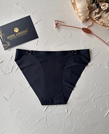 Lovely Kalp Aksesurlı Orijinal Lazer Kesim Dikişsiz İthal Külot/Slip-2810