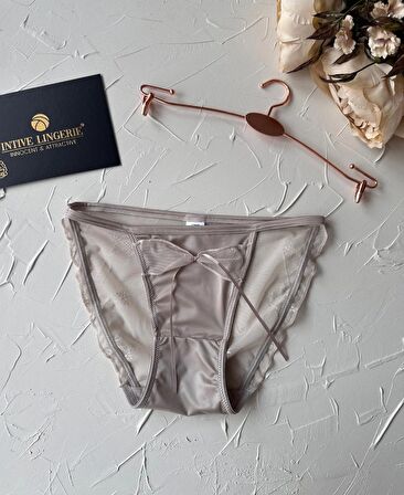 Lucia Japon Style Arkası Tül Saten Kurdele Detaylı Cheeky Külot/Slip-2858