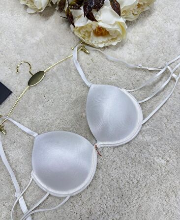 Le Jardin Valeria Biyeli Taşlı Mikro Push-up Arkası İp Detaylı Sütyen - 7007