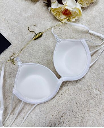 Le Jardin Valeria Biyeli Taşlı Mikro Push-up Arkası İp Detaylı Sütyen - 7007