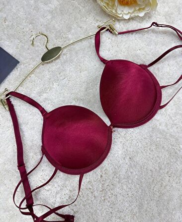 Le Jardin Valeria Biyeli Taşlı Mikro Push-up Arkası İp Detaylı Sütyen - 7007