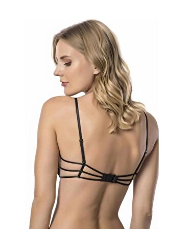 Le Jardin Valeria Biyeli Taşlı Mikro Push-up Arkası İp Detaylı Sütyen - 7007