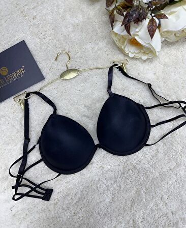 Le Jardin Valeria Biyeli Taşlı Mikro Push-up Arkası İp Detaylı Sütyen - 7007
