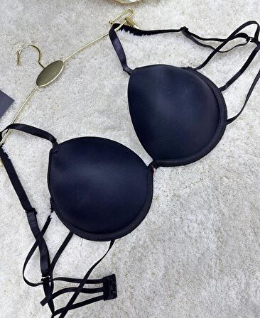 Le Jardin Valeria Biyeli Taşlı Mikro Push-up Arkası İp Detaylı Sütyen - 7007