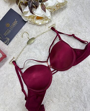 Le Jardin Monica Göğsü Şeritli Mikro Push-up Arkası İp Detaylı Sütyen - 7008