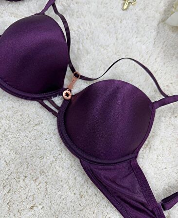 Le Jardin Monica Göğsü Şeritli Mikro Push-up Arkası İp Detaylı Sütyen - 7008