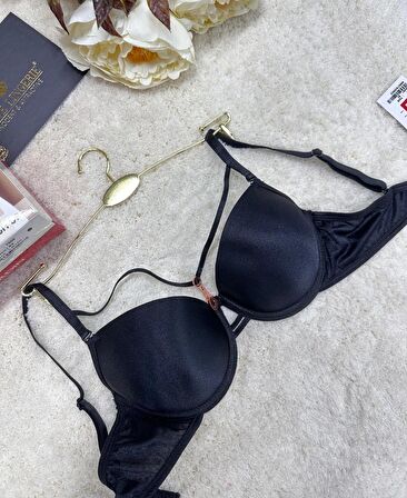 Le Jardin Monica Göğsü Şeritli Mikro Push-up Arkası İp Detaylı Sütyen - 7008