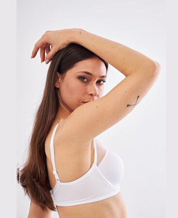 Le Jardin Linda Tül Detaylı Toparlayıcı İnce Soft Cup Sütyen (B-C CUP) -9200