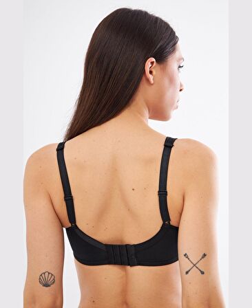 Le Jardin Linda Tül Detaylı Toparlayıcı İnce Soft Cup Sütyen (B-C CUP) -9200