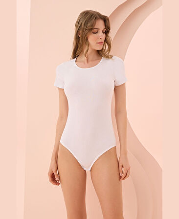 NBB U Yaka Kısa Kollu Alttan Çıtçıtlı Body/Atlet -2945