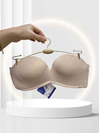 NBB Straplez Kesim İçi Silikonlu Push-up Balensiz Askısız Özel Günler İçin Sütyen