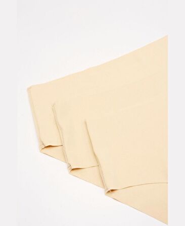 NBB Lazer Kesim Normal Bel 3'lü Paket Külot (Bordo, Ten, Siyah, Pudra)