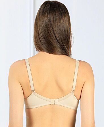 Nbb Mikro Kaplı Balenli Desteksiz Basic Sütyen (Ten, Siyah, Beyaz)- 3505