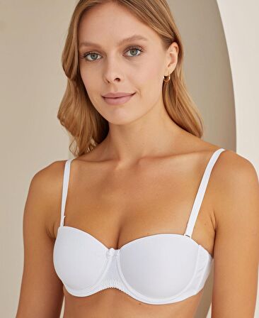 NBB Dolgusuz Desteksiz Straplez Cuplı Basic Sütyen- 3510