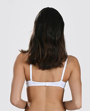 NBB Destekli Push-up Balenli V Yaka Kesim Cuplı Basic Sütyen- 3529