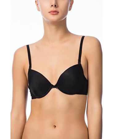 NBB Desteksiz Balenli V Yaka Kesim Cuplı Basic Klasik Kesim Sütyen- 3528