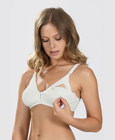 NBB Pamuklu Dikişsiz Kapsız Balensiz Seamless Emzirme Sütyeni -3581