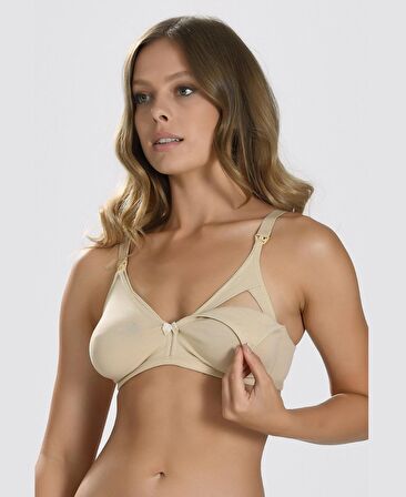 NBB Pamuklu Dikişsiz Kapsız Balensiz Seamless Emzirme Sütyeni -3581