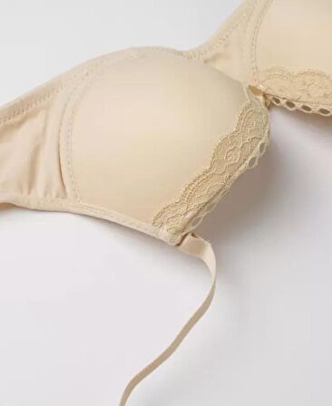 NBB Hafif Destekli Dantelli Balenli Soft Cup Klasik Kesim Sütyen- 3591